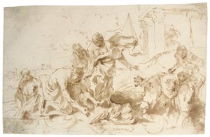 El hallazgo de Moisés de Giovanni Benedetto Castiglione