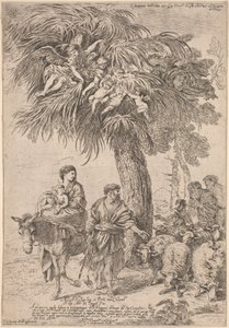La Huida a Egipto de Giovanni Benedetto Castiglione