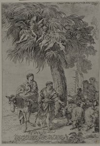 La huida a Egipto de Giovanni Benedetto Castiglione