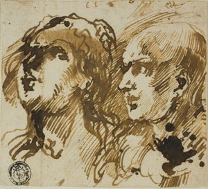 Dos cabezas de Giovanni Benedetto Castiglione