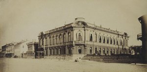 El palacio Stroganov en San Petersburgo, década de 1860