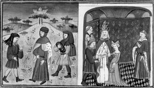 Decamerón, Alejandro conoce a un joven abad; el Papa casa a Alejandro con la princesa de Inglaterra. Segundo día, cuento 3 de Giovanni Boccaccio