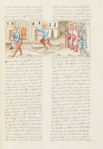 Decamerón, Espalda con espalda - Rinuccio Palermini en el cementerio -Rinuccio Palermini huyendo de la guardia , Noveno día, cuento 1. de Giovanni Boccaccio