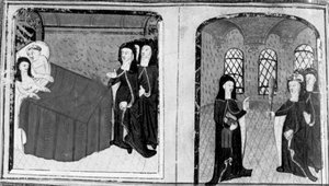 Decamerón, La monja Isabella es sorprendida en la cama con un amante; la abadesa regaña a Isabella. Noveno día, cuento 2 de Giovanni Boccaccio
