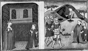 Decamerón, La esposa del rey de Francia acusa al conde de Amberes; el conde se reconcilia con el rey. Segundo día, cuento 8 de Giovanni Boccaccio