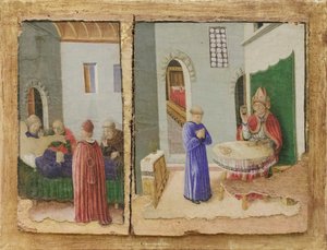 Historia de San Savino, envenenamiento del santo y muerte de Vindemio de Giovanni Boccati or Boccatto