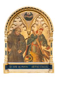 El Beato Juan de Prato y San Jorge de Giovanni Boccati or Boccatto