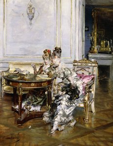 Damas Elegantes en un Interior, c.1875