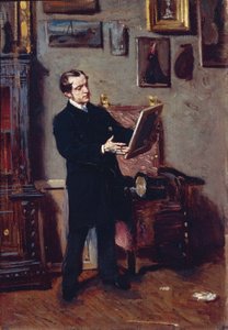 Florencia, Joven Observando Pintura de Giovanni Boldini