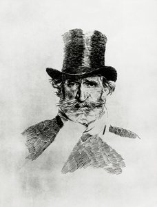 Retrato de Giuseppe Verdi (1813-1901), compositor italiano, dibujo de Giovanni Boldini (1842-1931) de Giovanni Boldini