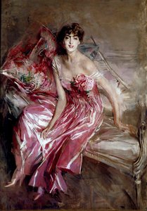Retrato de Madame Olivia Concha de Fontecilla o la Dama de Rosa de Giovanni Boldini