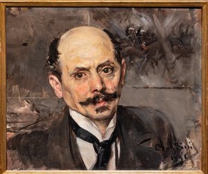 Retrato del pintor J.B. Edouard Detaille, detalle de Giovanni Boldini