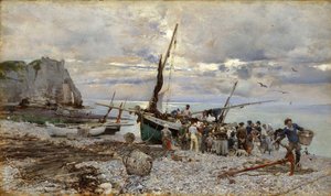 El Retorno de los Barcos de Pesca, Etretat, 1879