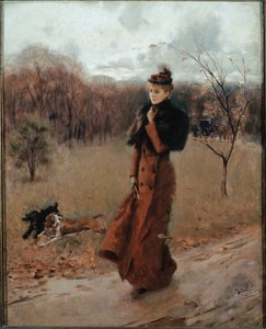 El paseo al parque en Nápoles de Giovanni Boldini