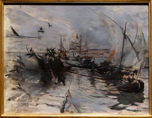 Venecia, San Giorgio Maggiore visto desde la ciudad, c.1885 (óleo sobre tabla) de Giovanni Boldini