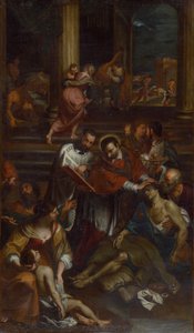 San Carlos Borromeo entre las Víctimas de la Peste, Segunda Mitad del siglo XVII