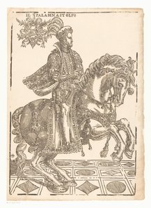 Astolfo a caballo Il paladin Astolfo (título sobre objeto) de Giovanni Britto