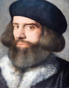 Cabeza de un hombre barbudo de Giovanni Buonconsiglio