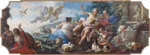 Ariadna en la isla de Naxos, o una alegoría del otoño de Giovanni Camillo Sagrestani