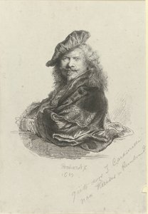 Retrato de Rembrandt Harmensz. del Rin