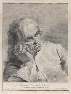 Hombre pensativo descansando su cabeza en su mano, 1743 de Giovanni Cattini