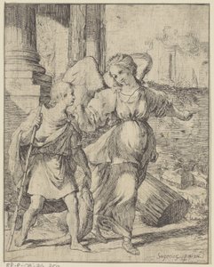 Tobias en de engel de Giovanni Citosibio Guidi