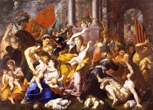 La masacre de los inocentes, de Johann Christoph Storer (1611-1671), óleo sobre lienzo, 300x420 cm, Iglesia de San Eustorgio, Milán, Italia. de Giovanni Cristoforo Storer