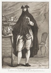 El hombre enmascarado tomando café de Giovanni David