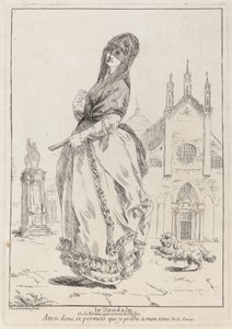 La Zendale (Mujer con Capucha, o la Mujer Volviendo de la Iglesia) de Giovanni David