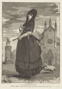 Le Zendale (Mujer con Capucha, o la Mujer Volviendo de la Iglesia) de Giovanni David