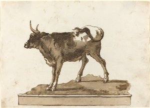 Un Toro en un Saliente de Giovanni Domenico Tiepolo