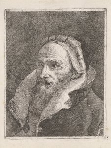 Anciano barbudo con gorra, de la Raccolta di Teste (Colección de cabezas) de Giovanni Domenico Tiepolo