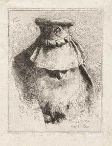Anciano con gran sombrero, de la Raccolta di Teste (Colección de cabezas) de Giovanni Domenico Tiepolo