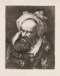 Anciano con turbante, de la Raccolta di Teste (Colección de cabezas) de Giovanni Domenico Tiepolo