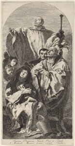 Cuatro santos de la orden benedictina de Giovanni Domenico Tiepolo