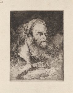Cabeza de oriental, libro en mano, de la Raccolta di Teste (Colección de cabezas) de Giovanni Domenico Tiepolo