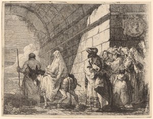 La Sagrada Familia abandona la ciudad de Giovanni Domenico Tiepolo
