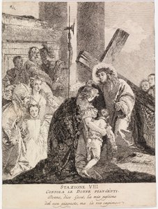 Jesús consuela a las lloronas de Jerusalén de Giovanni Domenico Tiepolo
