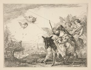 José contempla al Niño Jesús, de la serie Ideas pintorescas sobre la huida a Egipto (Flight into Egypt)