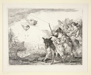 José contempla al Niño Jesús, de la serie Ideas pintorescas sobre la huida a Egipto (Flight into Egypt)