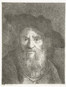hombre con boina Colección de cabezas (título de la serie) Raccolta di Teste (título de la serie) de Giovanni Domenico Tiepolo