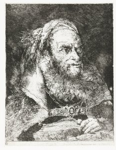 Hombre con libro abierto Colección de cabezas (título de la serie) Raccolta di Teste (título de la serie) de Giovanni Domenico Tiepolo