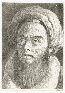 hombre con turbante Colección de cabezas (título de la serie) Raccolta di Teste (título de la serie)