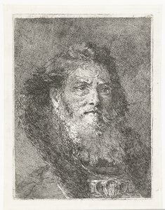 Hombre sin tocado Colección de cabezas (título de la serie) Raccolta di Teste (título de la serie) de Giovanni Domenico Tiepolo