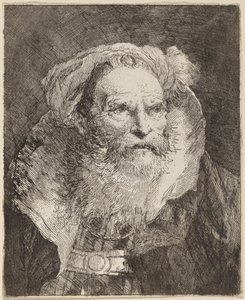 Viejo meditando de Giovanni Domenico Tiepolo