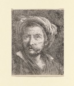 Viejo con turbante, de la Raccolta di Teste (Colección de cabezas) de Giovanni Domenico Tiepolo