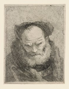 Viejo con barba, de la Raccolta di Teste (Colección de cabezas) de Giovanni Domenico Tiepolo