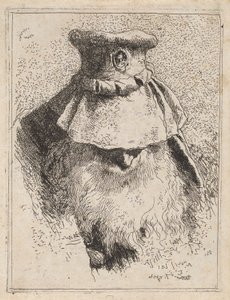 Viejo con gran sombrero, de la Raccolta di Teste (Colección de cabezas) de Giovanni Domenico Tiepolo
