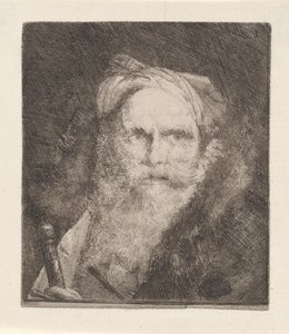 Anciano con una espada, de la Raccolta di Teste (Colección de cabezas) de Giovanni Domenico Tiepolo