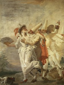 Pulcinella enamorado, c.1793 de Giovanni Domenico Tiepolo